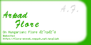arpad flore business card